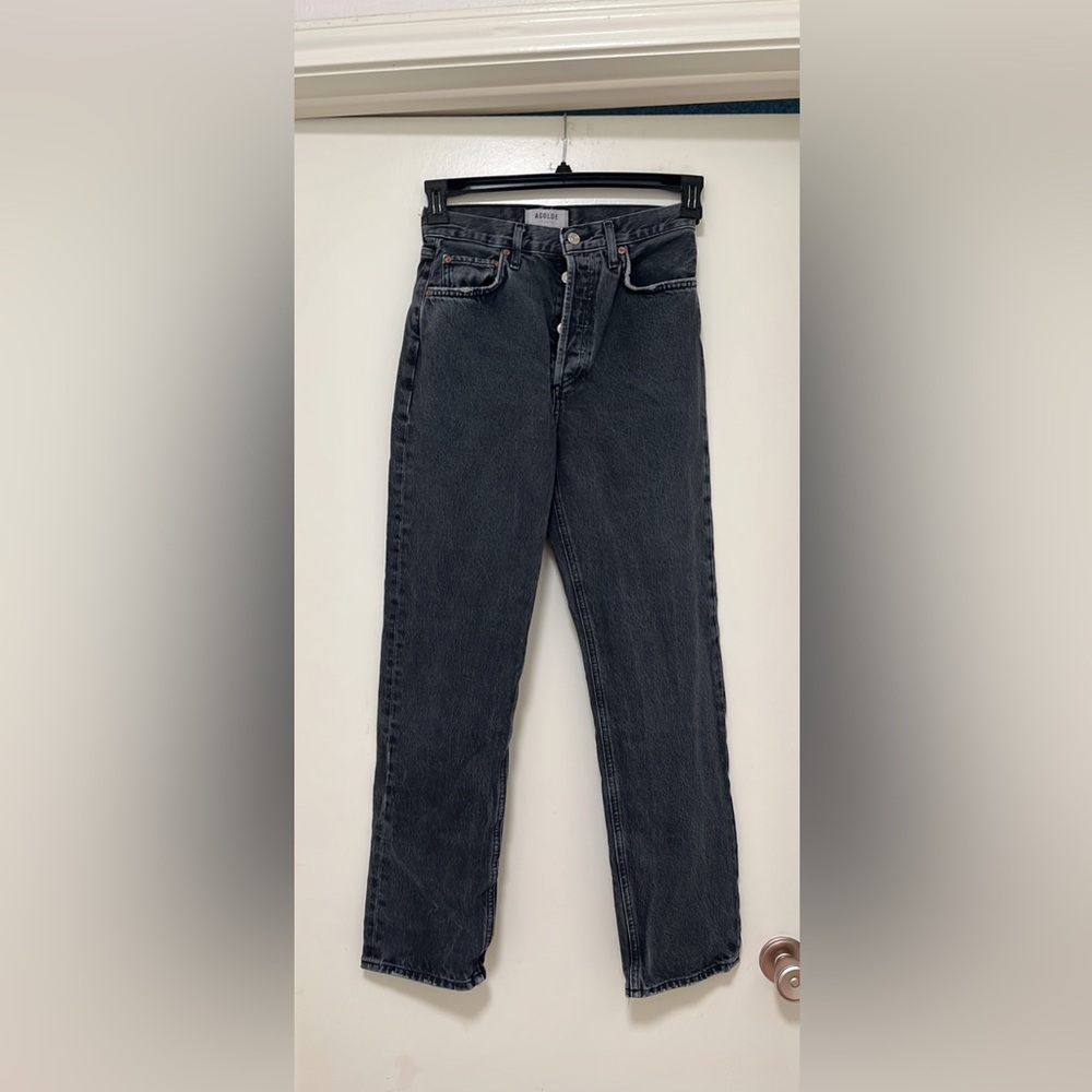 Agolde Black High-Rise Black Denim Jeans